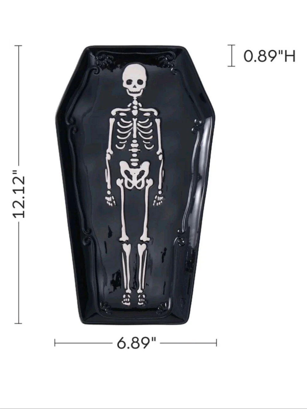 Skeleton Figural Ceramic Tray